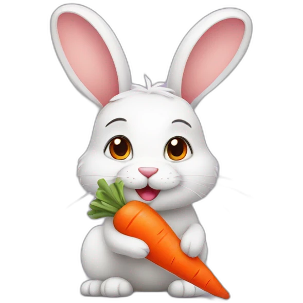 Bunny with carrot ears emoji