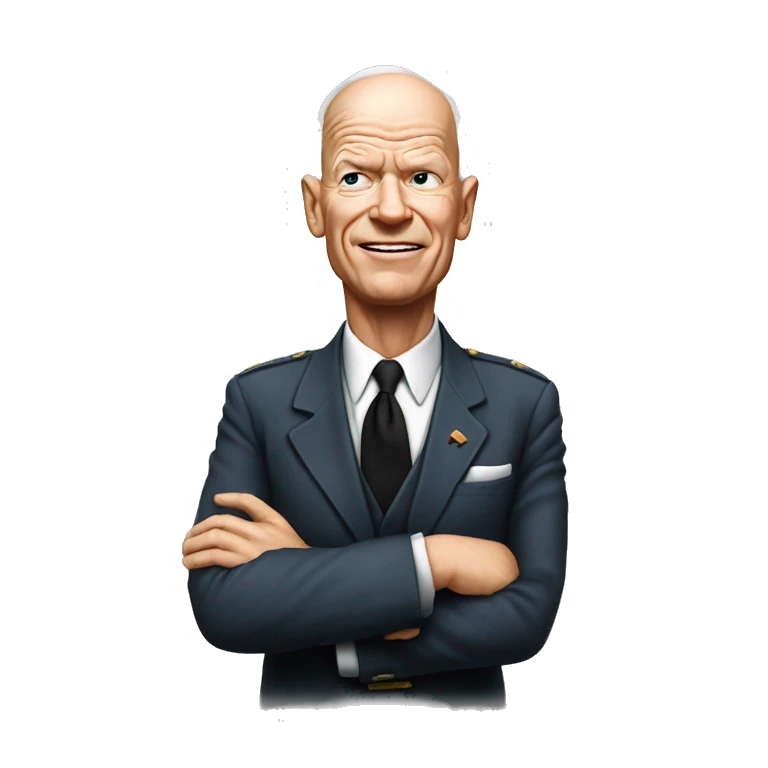 eisenhower photorealistic Gesturing no emoji
