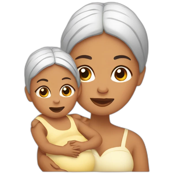 mamá con bebé emoji