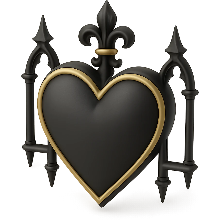 Gothic heart emoji
