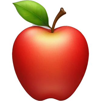 a red bow with an apple in the middle emoji