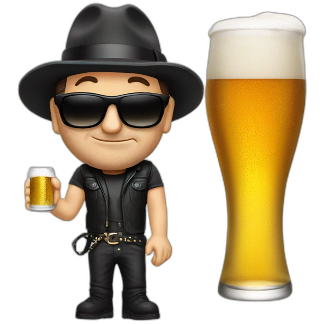 Bono u2 whit a beer emoji