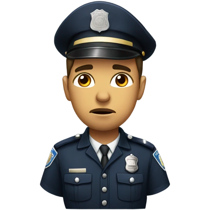 So sad cop emoji