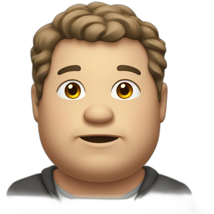 a very fat guy emoji