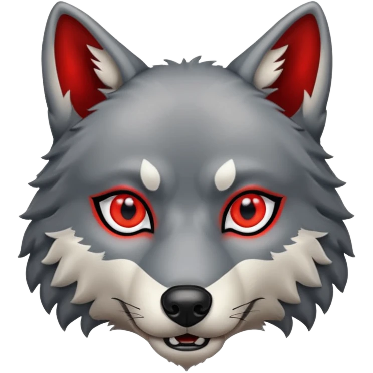 Full red eye wolf emoji
