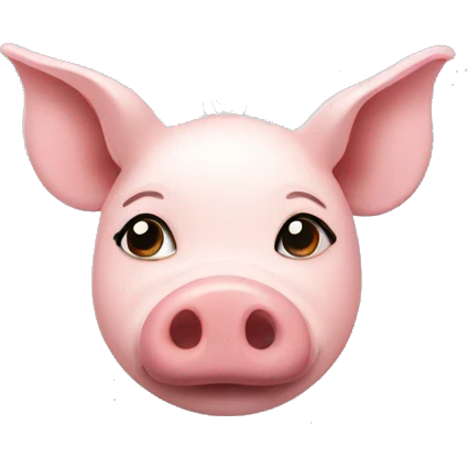 a neckless with a pig on it emoji