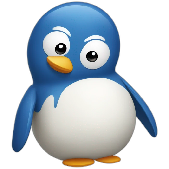 Pingouin bleu emoji