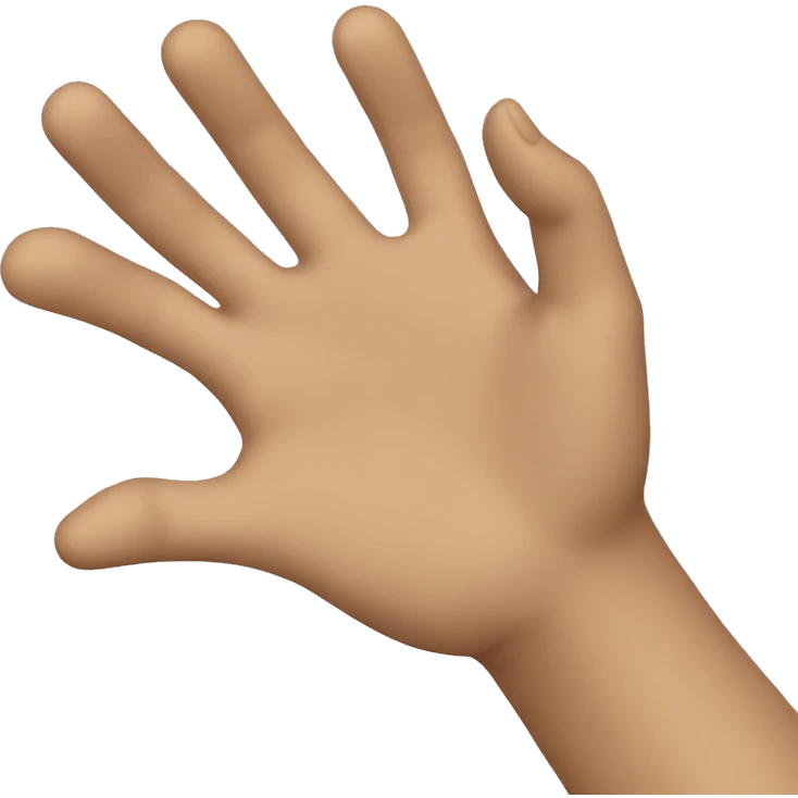 hand held out "stop" emoji
