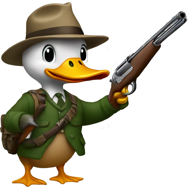Duck shooting rifle  emoji