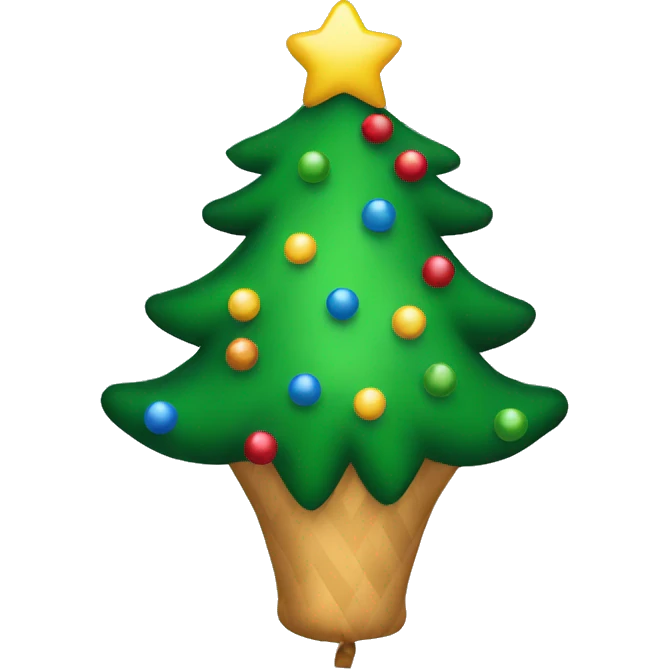 Christmas tree balloon emoji