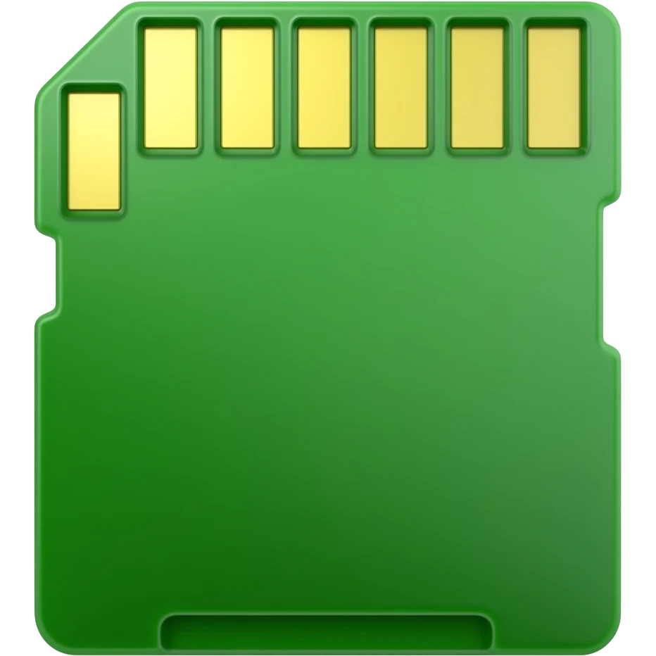 memory card green emoji