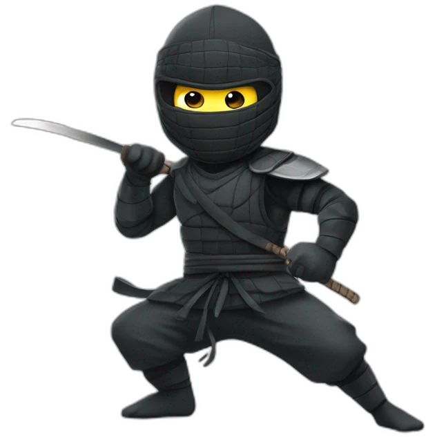 Caméléon ninja qui joue au foot emoji