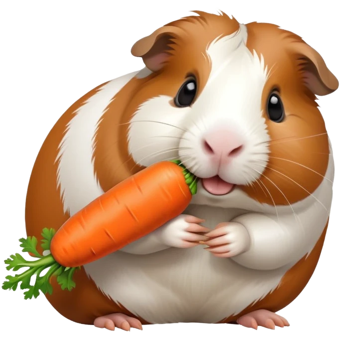 a guinea pig eating a carrot emoji