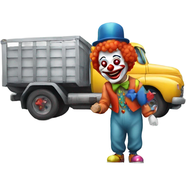 Clown with truck emoji