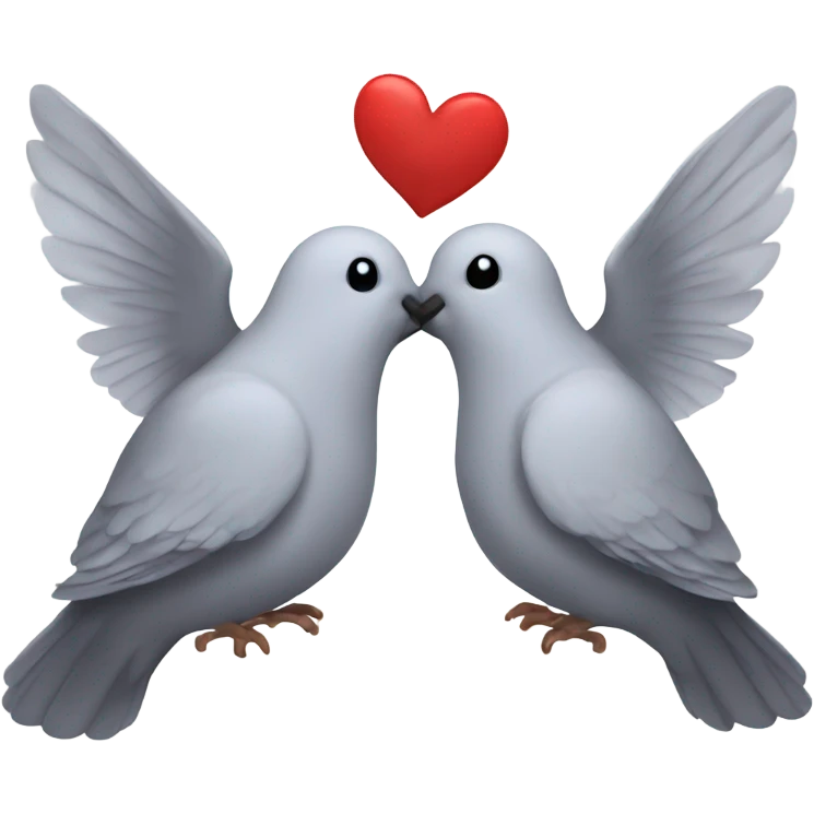 doves kissing emoji