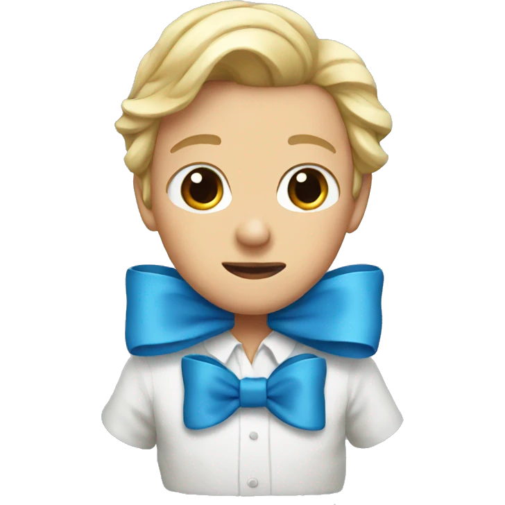 Blue bow emoji