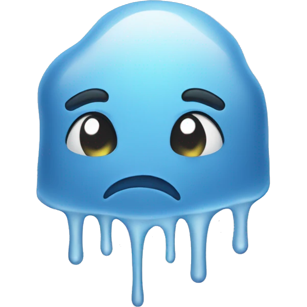 sad melting ice  emoji
