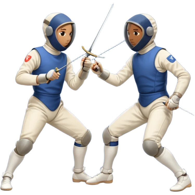  a fencing duel with epees emoji