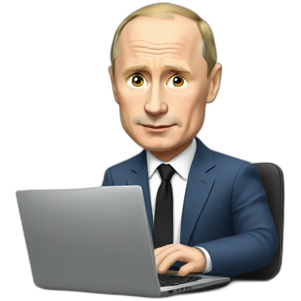 putin with a laptop emoji