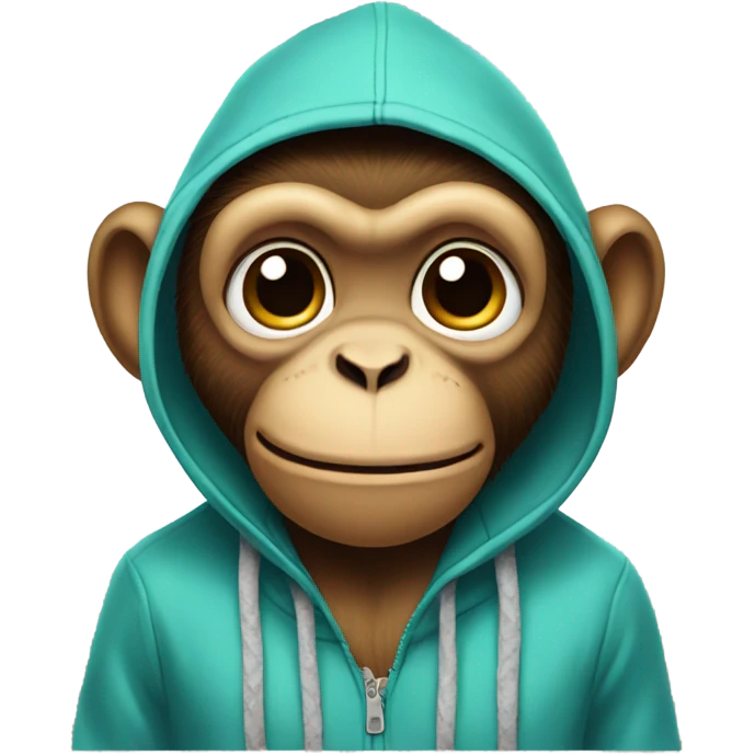 Monkey wearing a hoodie emoji