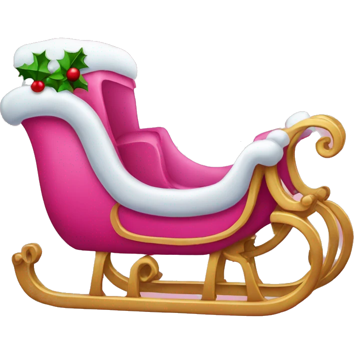 Pink Santa’s sleigh emoji