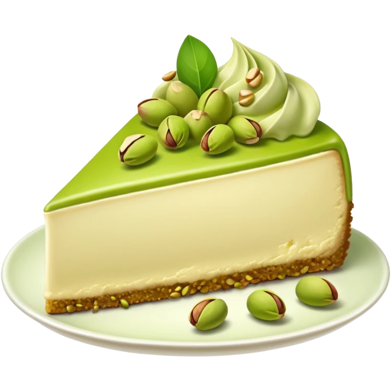 Pistachio cheesecake emoji