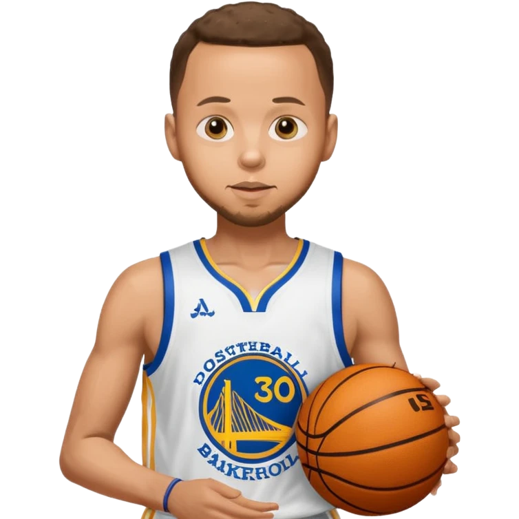 Stephen Curry in basketball player emoji