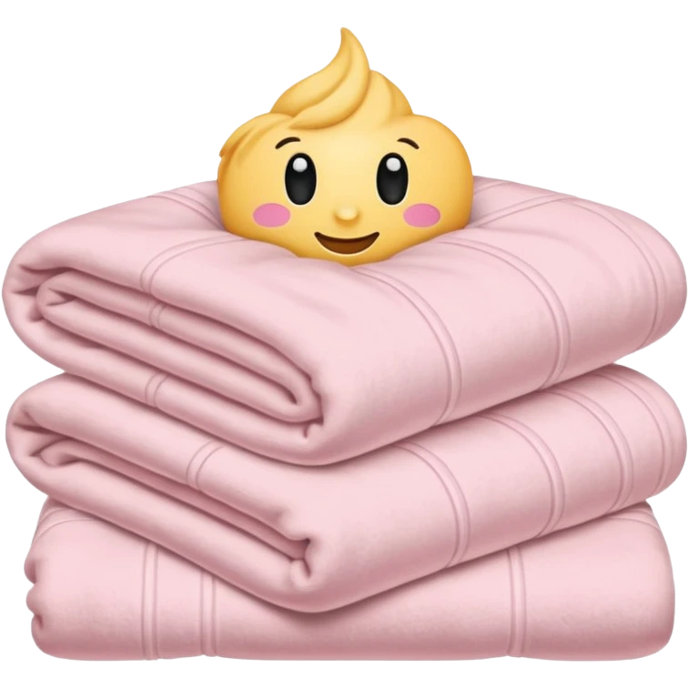 Light pink folded blanket emoji
