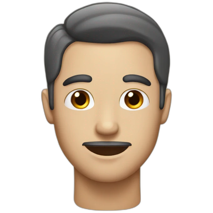 hombre con mascara blanca y aleta emoji