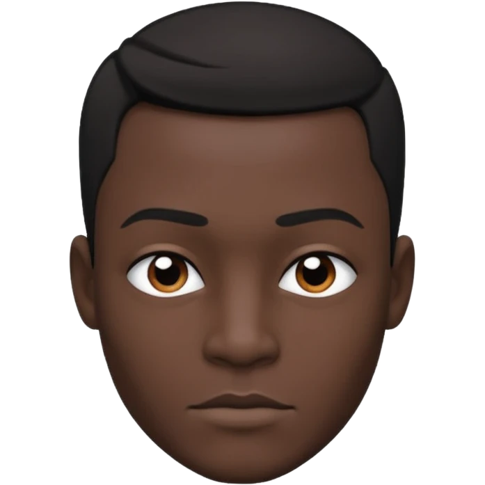 Male black white photo style head emoji