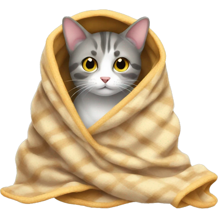 Cat in blanket emoji