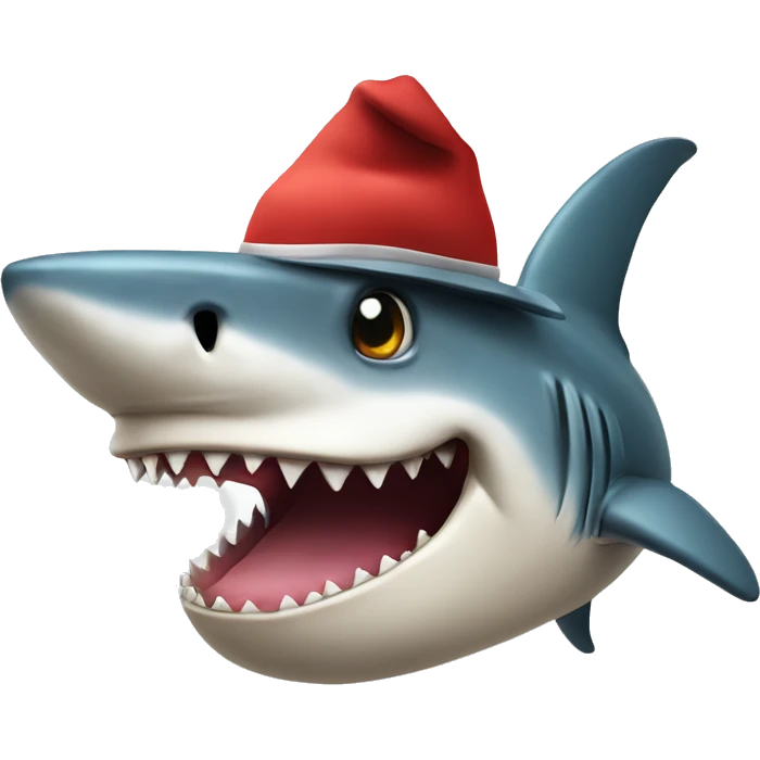 Shark whit a hat emoji