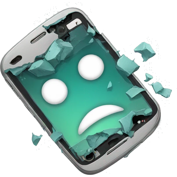 Broken smartphone emoji