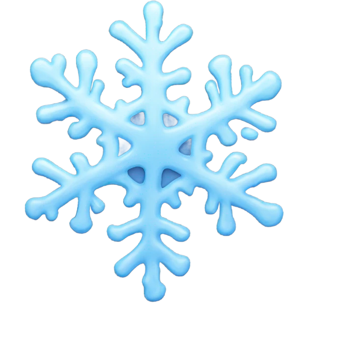 Melting snowflake emoji