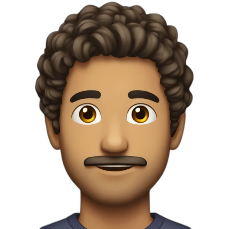 Vineet dixit no mustache soft hair not curly but not straight emoji