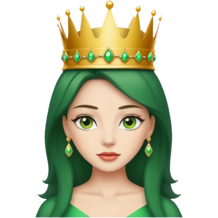 Sexy Queen Green eyes emoji