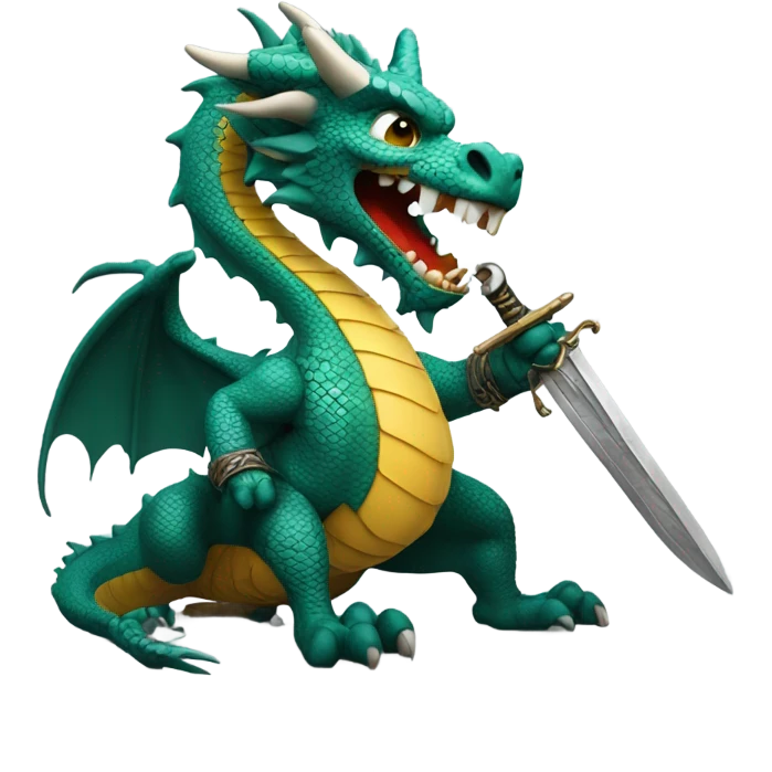 Dragon with swords emoji