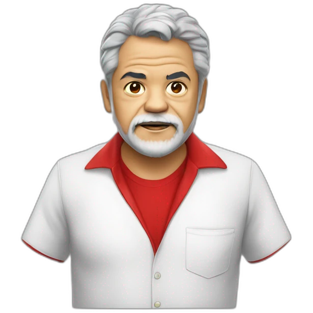 luis inacio lula da silva camisa vermelha emoji
