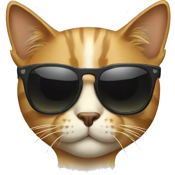 Cat with sunglasses emoji