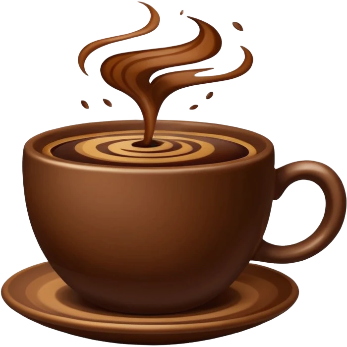 plain Coffee without Saucer, Brown Cup, no saucer. emoji