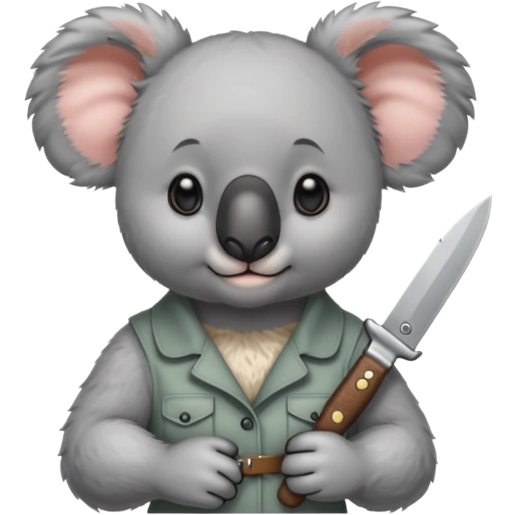 Female koala with knife emoji