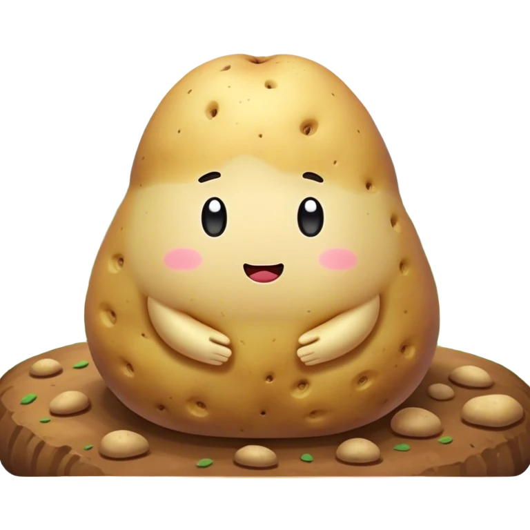 kawaii sanrio meditating potato landscape emoji