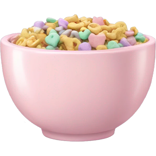 Pastel bowl full of Lucky charms  emoji