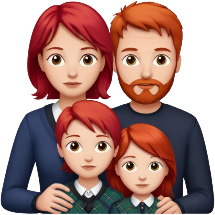 scottish family with son and daughter emoji