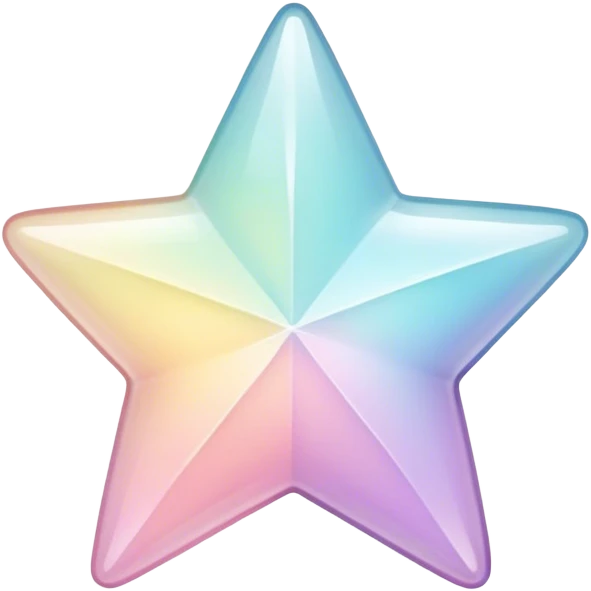 Pastel transparent star emoji