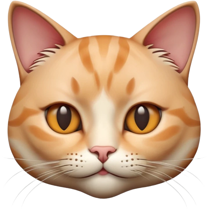 generate realistic detailed cat face in 3d style emoji