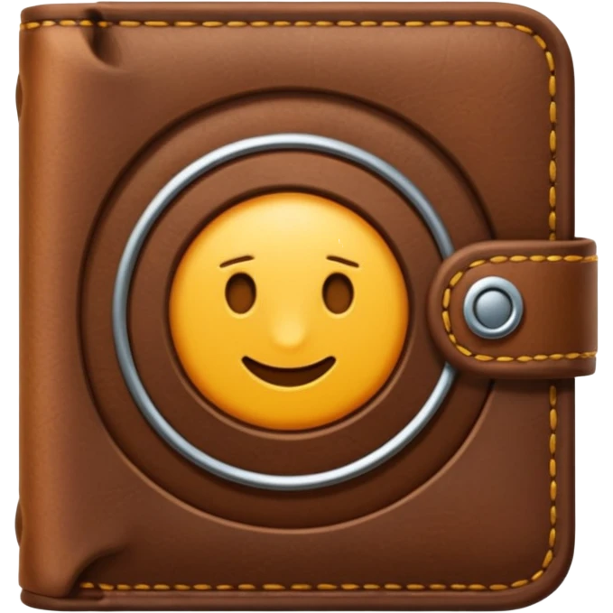 Billetera con un simbolo de manos agarradas en el medio emoji