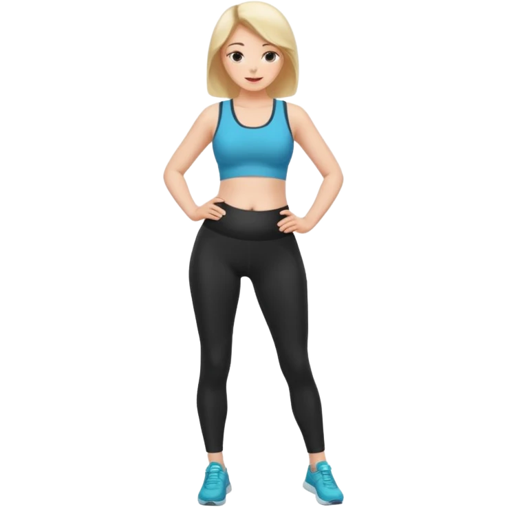 femme belly stuffing legging emoji
