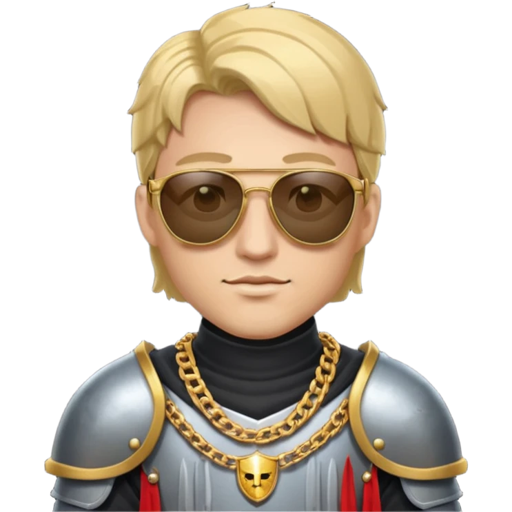 Knight gold chain sunglasses emoji