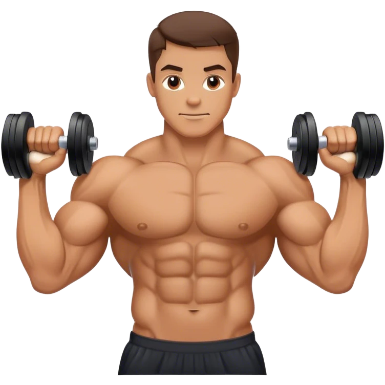 bicep side view holding a dumbbell emoji